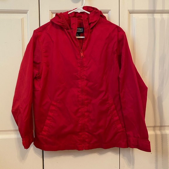 Lands’ End Red Windbreaker/Raincoat Size M - Picture 1 of 3